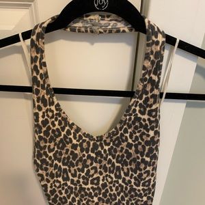 American Eagle cheetah print halter tank top